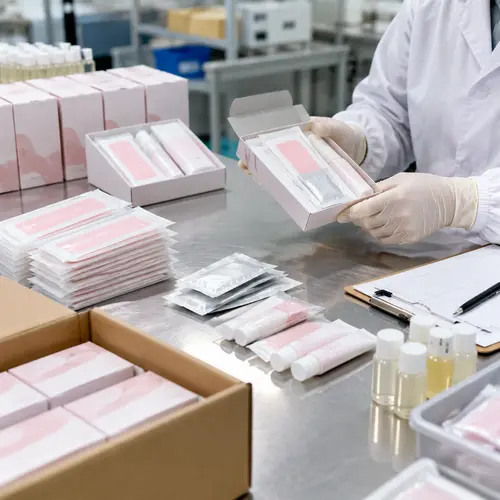 Wax strip kit packaging and wipe leakage QC inspection