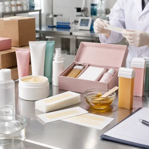 Wax strips and private-label hair removal kit reviewed for packaging and application