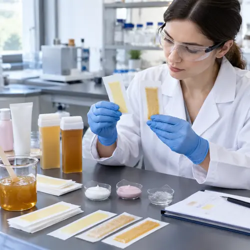 Lab stability review of wax strip adhesion and depilatory cream samples