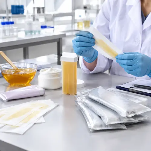 Wax strip adhesion and roll-on cartridge leakage check during hair removal product QC