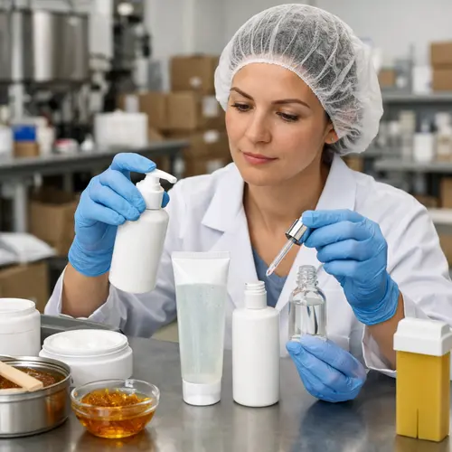 Packaging compatibility check for post-depilation lotion pump, gel tube, and serum dropper
