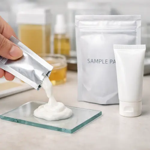 Depilatory cream sachet sample review for single use hair removal