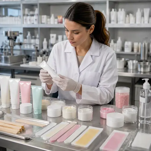 Depilatory cream sample review for regional hair removal product development
