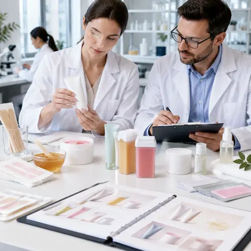 hair removal product range planning review with wax strips and depilatory cream samples