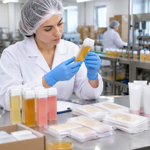 QC inspection of roll-on wax cartridge leakage and wax strip packaging