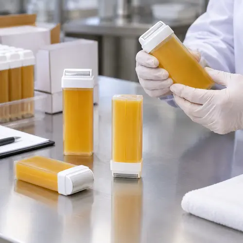 Roll-on wax cartridge leakage check during packaging testing