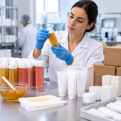 Roll-on wax cartridge leakage check and aftercare kit packaging inspection