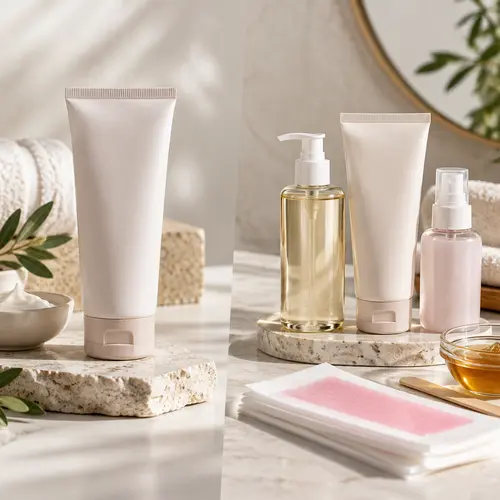one depilatory cream SKU compared with a coordinated hair removal product collection