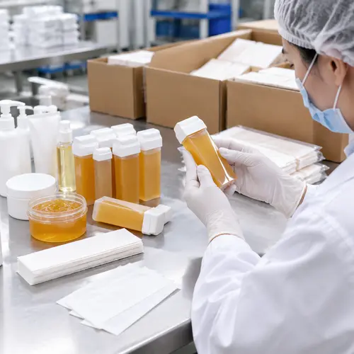 Hair removal wax cartridge leakage and wax strip packaging inspection