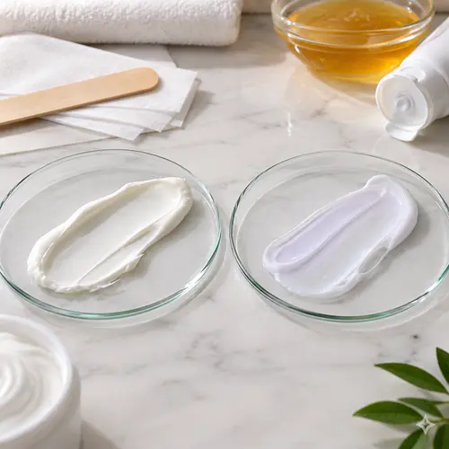 Standard and sensitive depilatory cream sample texture review