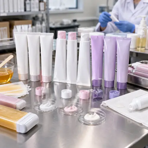 Depilatory cream tube packaging compatibility and leakage check