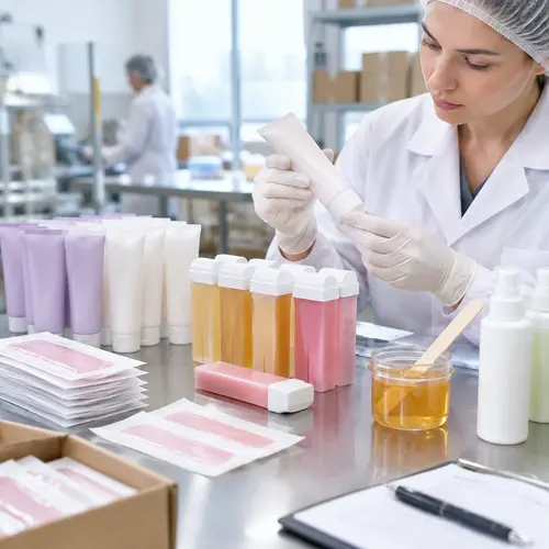Hair removal product packaging inspection for leakage and deformation before shipment
