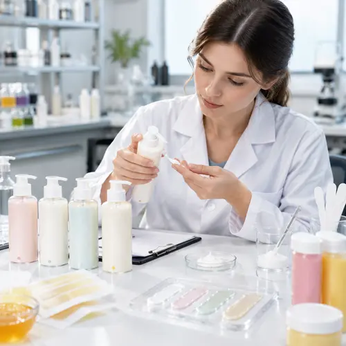 Depilatory cream sample review in final packaging during OEM ODM development