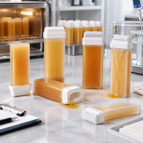 Roll-on wax cartridge leakage check during packaging compatibility testing