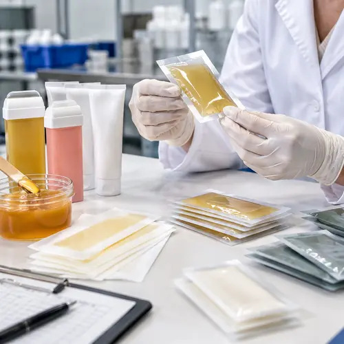 Hair removal sachet packaging compatibility and seal inspection