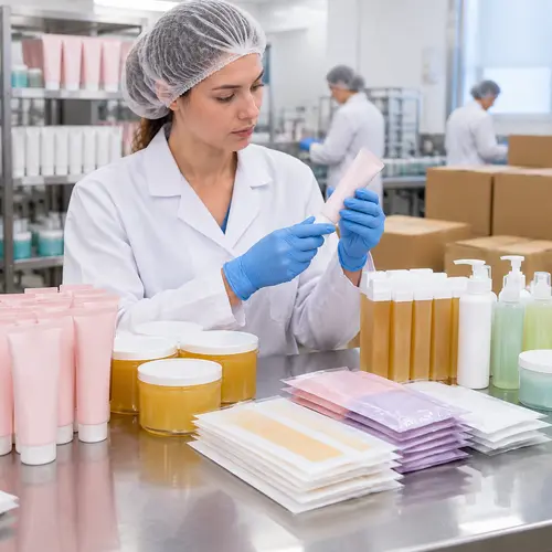 Hair removal product packaging and quality-control inspection