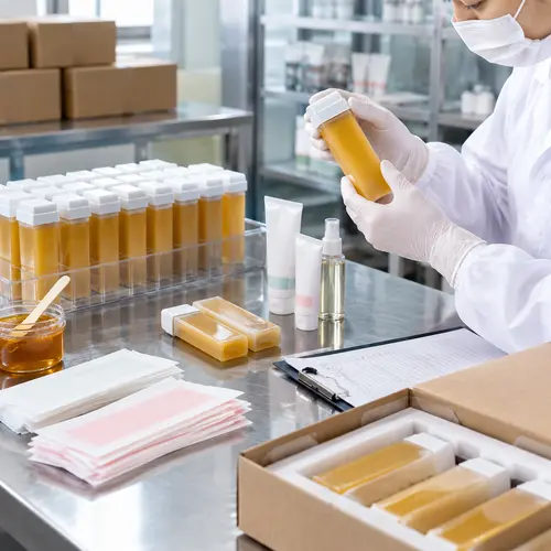 Roll-on wax cartridge leakage check and aftercare packaging quality inspection