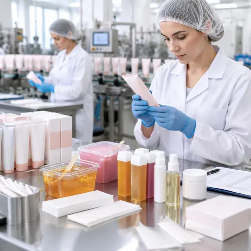 Hair removal product quality-control inspection during cosmetic manufacturing
