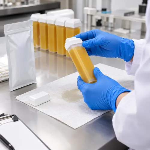 Roll-on wax cartridge leakage check for private-label packaging