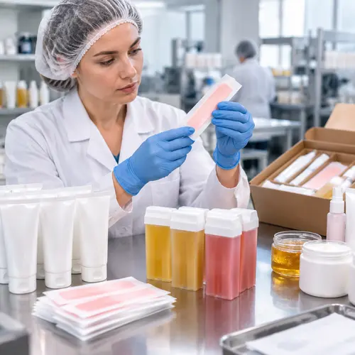 Hair-removal product quality inspection for wax strips cream tubes and roll-on cartridges