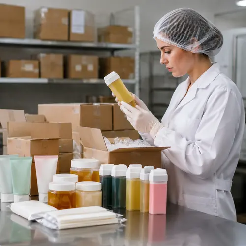 Quality inspection of roll-on wax cartridges and sugar wax packaging before shipment