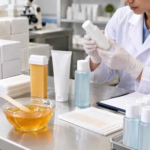 Hair-removal product packaging QC inspection for strips cartridge cream and aftercare