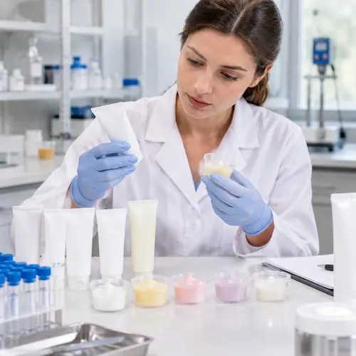 Depilatory cream sample review for texture, color, and packaging compatibility