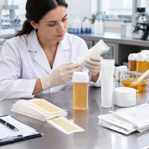 Hair-removal product QC inspection for wax brittleness, strip adhesion, cartridge leakage, and package deformation