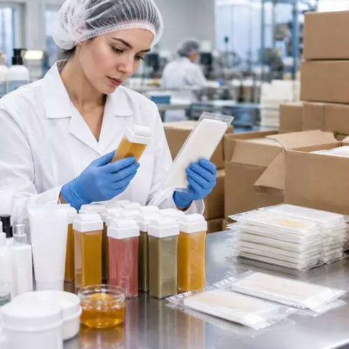 Quality inspection of roll-on wax cartridges and wax strip packaging before shipment