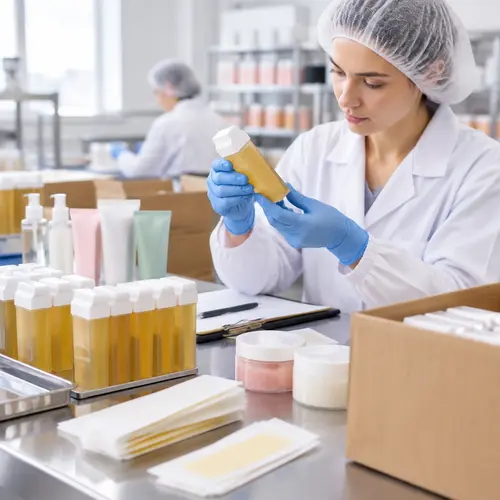 Quality inspection of roll-on wax cartridges and aftercare packaging for leakage and shipment readiness