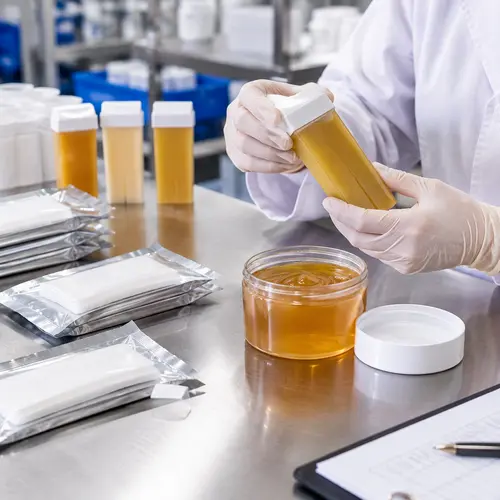 Wax strip packaging and roll-on wax cartridge leakage check
