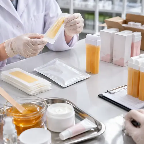 Wax strip pouch and roll-on wax cartridge packaging compatibility check
