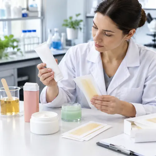 Depilatory cream, soothing gel, and wax strip samples reviewed for a post-depilation care routine