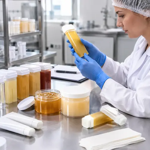 Roll-on wax cartridge leakage check and sugar wax jar packaging inspection