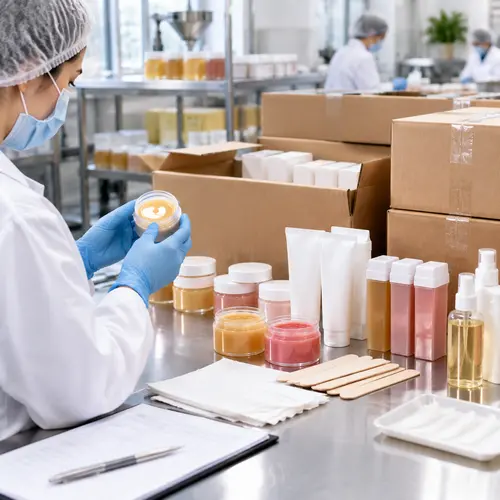 QC inspection of salon hair removal products before production and shipment