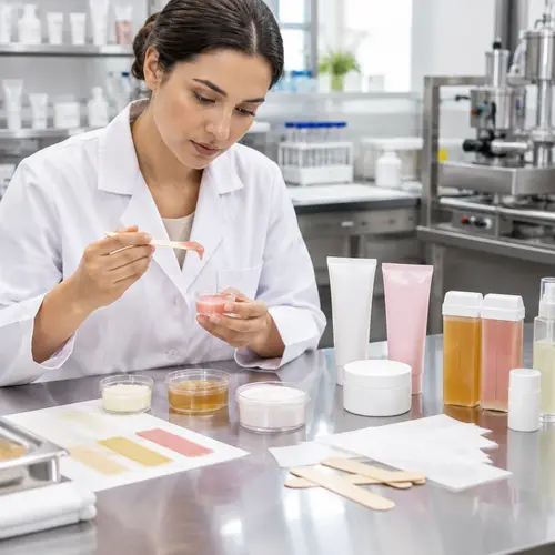 Depilatory cream and wax sample confirmation with final hair removal packaging