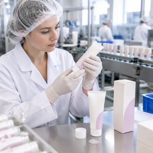 Depilatory cream packaging compatibility and seal inspection