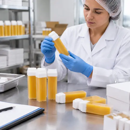 Roll-on wax cartridge leakage check during hair removal product quality control