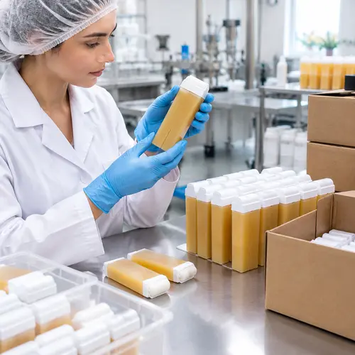 Roll-on wax cartridge leakage and packaging quality inspection