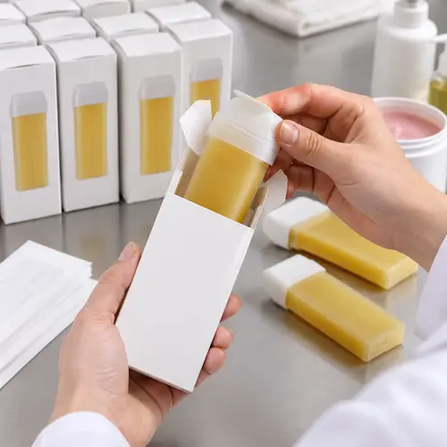 Inspecting a roll-on wax cartridge for leakage at the applicator head after shipment